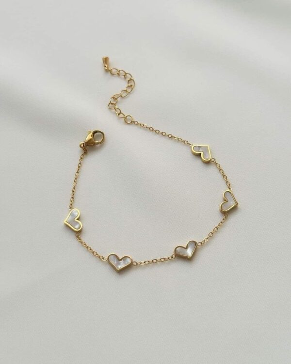 White Heart Bracelet