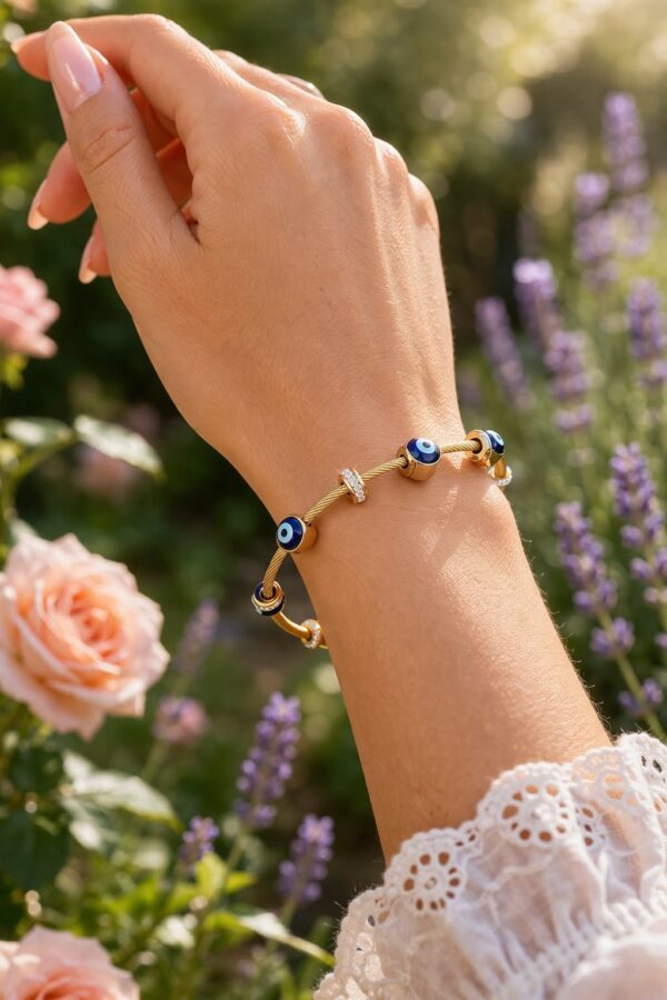 Blue Aura Evil Eye Bracelet